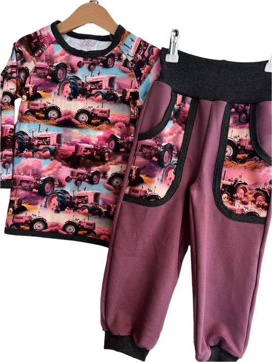 Joggedress Rosa gammel traktor