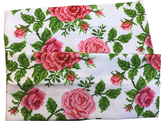 Pannebånd broderte blomster