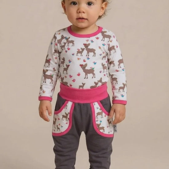 Babyjoggedress Bambi på hvit video