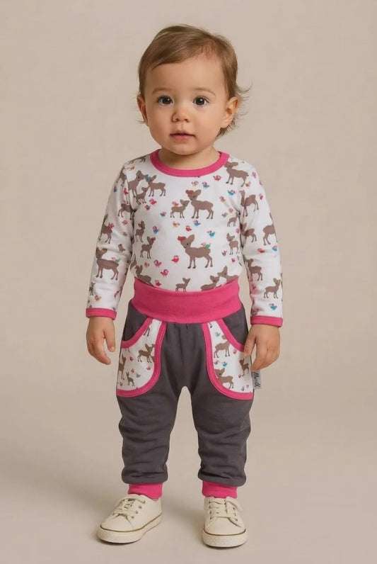 Babyjoggedress Bambi på hvit video