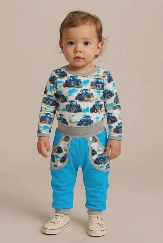 Babyjoggedress Turkis Traktor