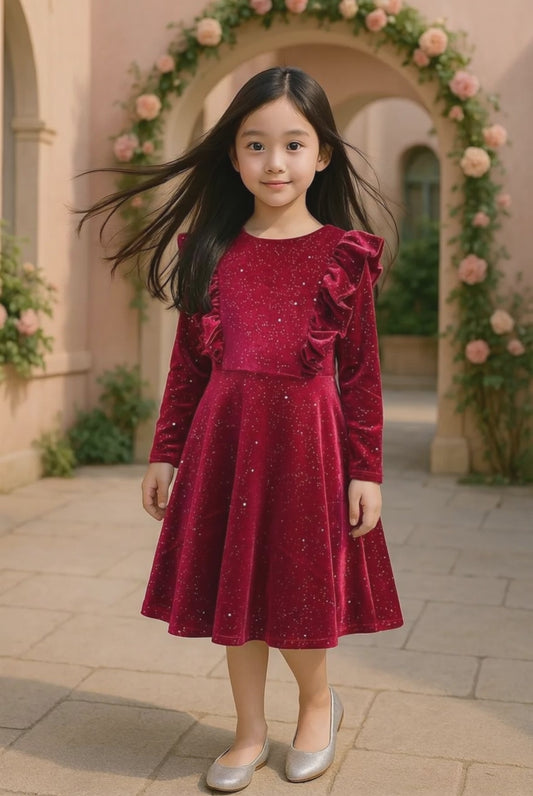 Kjole Rød glitter