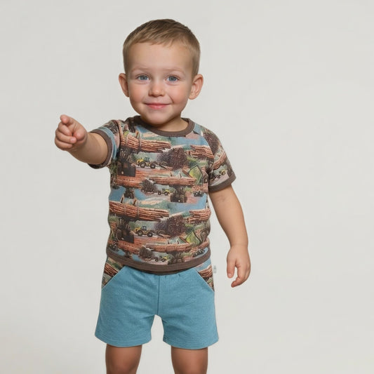 Somersett Tømmer shorts og t-skjorte sett