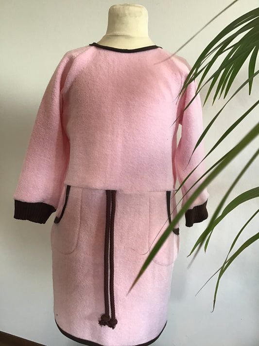 Kjole Luxusfleece rosa