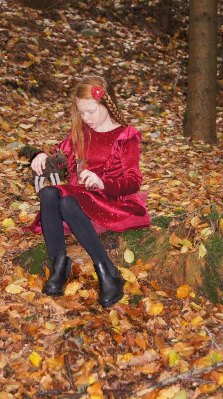 Kjole Rød glitter
